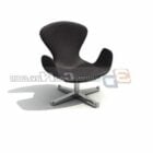 Black Leather Interior Swan Chair