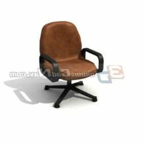 Chaise pivotante pour meubles en cuir modèle 3D