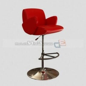 Leather Bar Stool Furniture 3d model