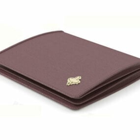 Brown Leather Bifold Wallet 3d model