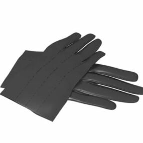 Black Leather Glove 3d model