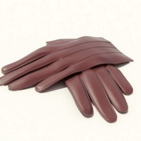 Kitchen Leather Gloves 3d model