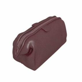 3d модель коричневої шкіряної сумочки