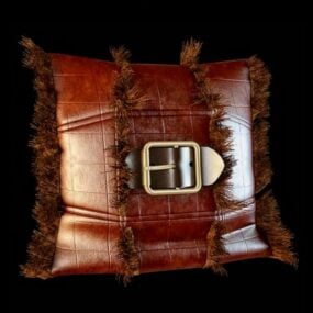 Leather Living Room Pillow 3d model