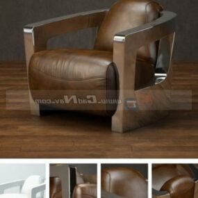 كرسي أريكة جلد كلاسيكي نموذج ثلاثي الأبعاد