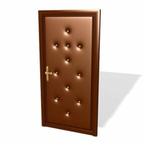 3д модель декоративной кожаной тафтинговой двери