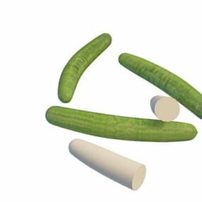 Libanesisches Gurken-Gemüse-3D-Modell