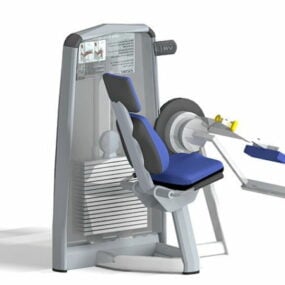3D-Modell des Beinstrecker-Trainingsgeräts für das Fitnessstudio