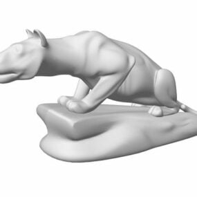 تمثال نحت الفهد نموذج ثلاثي الأبعاد