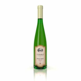 Cabernet Sauvignon Wine Grape Flaska 3d-modell