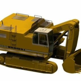 Heavy Industrial Liebherr Excavator 3d model
