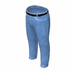 3д модель модных голубых джинсов