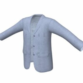 Blue Suit Jacket Men Clothing 3d model
