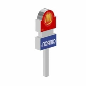 街路灯ボックス広告3Dモデル