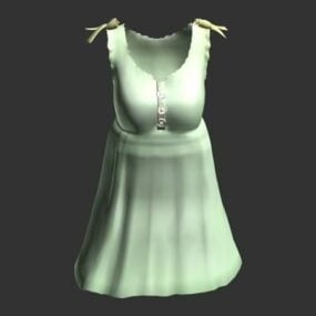 Mini abito moda femminile modello 3d