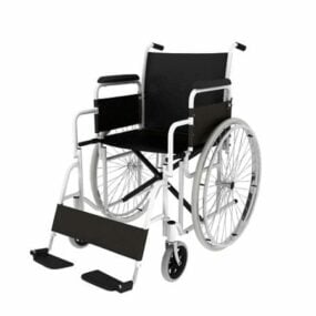 3D model nemocničního lehkého transportního invalidního vozíku