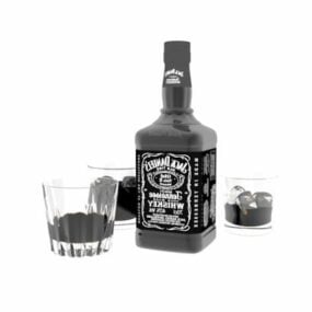 3д модель ликера Jack Daniels Wine