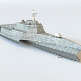 Modello 3d moderno della nave da combattimento litoranea
