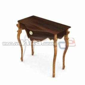 3d модель дерев'яного консольного столика для вітальні