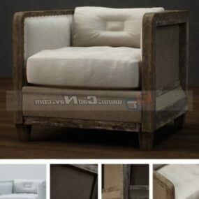 Neoclassic Living Room Sofa Chair 3d model