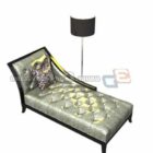 Living Room Chaise Lounge And Floor Lamp