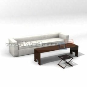 Sady interiérového nábytku do obývacího pokoje 3D model