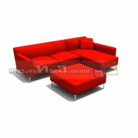 Living Room Furniture Cushion Couch 3d model