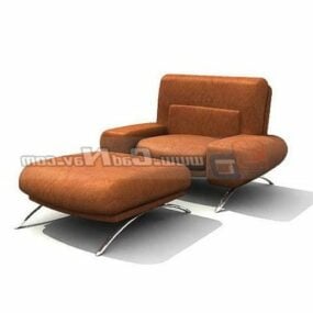 Living Room Sofa Furniture With Footstool 3d model