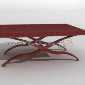 Wooden Living Room Coffee Table 3d model