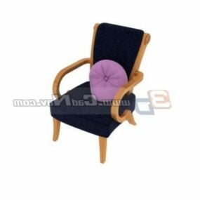 3д модель кресла для отдыха с диванной подушкой