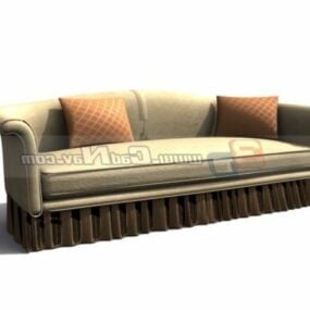 Long Couch Living Room Sofa 3d model