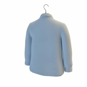 Clothing Long Sleeve Blue Shirt 3d model