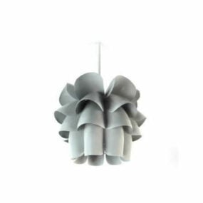 3d модель підвісної лампи з квіткою лотоса