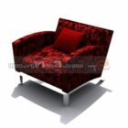 Perabot Sofa Lounge warna Merah Abang