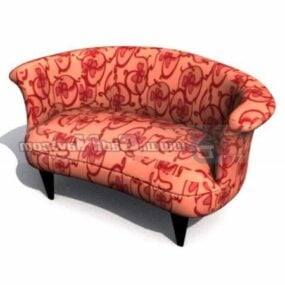 Loveseat Old Pattern Couches Sofa 3d model