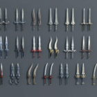 Waffen-Low-Poly-Schwerter-Sammlung
