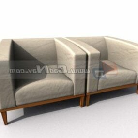 Home Interior Furniture Upholstered Sofa 3d model