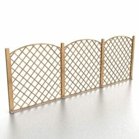 Mô hình 3d hàng rào sắt rèn phong cách cổ điển