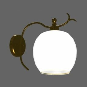 Lowpoly Wall Lamp Decoration 3d model