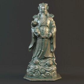 Çin Antika Şanslı Tanrısı 3D model