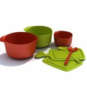 Kitchen Lunch Bowl Containers 3d model