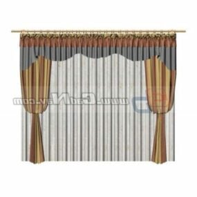 Luxurious Window Curtain For Hotel 3d model