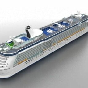 Modello 3d di nave da crociera di lusso per moto d'acqua