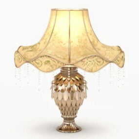 3д модель старинного роскошного украшения настольной лампы