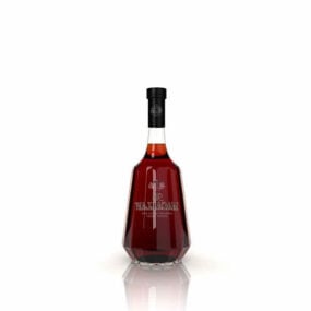 Botella de vino whisky escocés Macallan modelo 3d