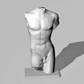 동상 남성 그림 조각 3d 모델