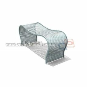 Mall Steel Waiting Chair 3d-modell