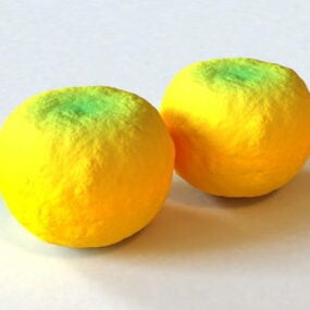 อาหารส้มแมนดารินโมเดล 3 มิติ