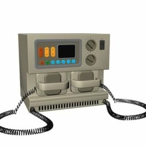 Moniteur de défibrillateur externe d'hôpital modèle 3D