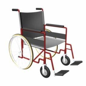 3д модель инвалидной коляски с ручным больничным оборудованием